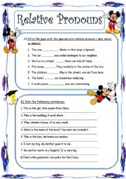 English Worksheet: Relative Pronoun