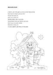 English Worksheet: READ AND COLOR 