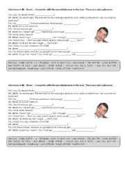 English Worksheet: Interview to Mr. Bean