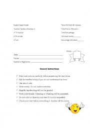 English Worksheet: Test