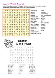 Two Wordsearch about Easter