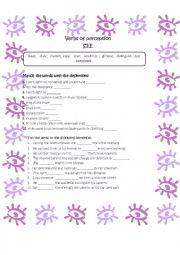 English Worksheet: Verbs of Perception - SEE