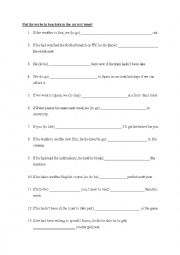 English Worksheet: Conditional Sentenses Mix