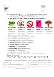 English Worksheet: future tense&modals