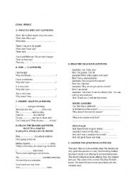 English worksheet: exam