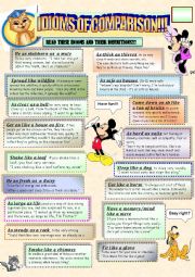 idioms of comparison definitions and brief examples!!
