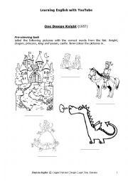 English worksheet: One Droopy Knight