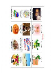 English Worksheet: Holidays