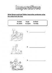 English Worksheet: Imperatives