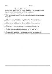 English worksheet: Hansel and Gretel Sequence