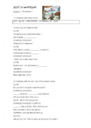 English Worksheet: Alice in Wonderland - Movie