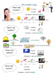 English Worksheet: whats the weather song