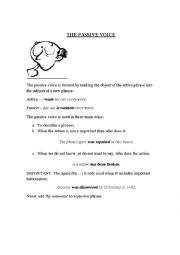 English worksheet: Passive Voice 