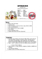 English Worksheet: stress