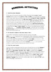 English Worksheet: Remedial Act