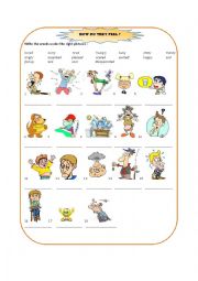 English Worksheet: How do you feel ?