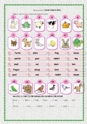 English Worksheet: AMINAL