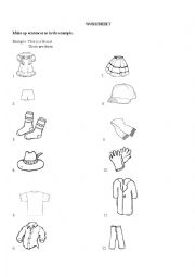 English worksheet: Clothes