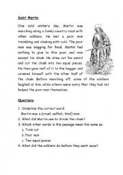 English Worksheet: Saint Martin Comprehension