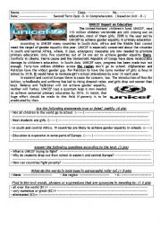 English Worksheet: UNICRF