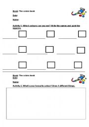 English worksheet: the colors book