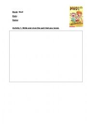 English worksheet: Mud