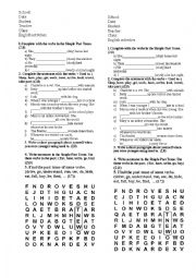 English Worksheet: simple past and used to