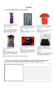 English Worksheet: Describing clothes