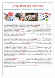 English Worksheet: Drug Abuse and Addiction 