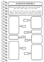 English Worksheet: WORD FORMATION: ADJECTIVE SUFFIXES (2/2)