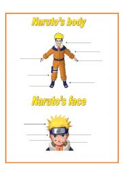 Narutos body and face