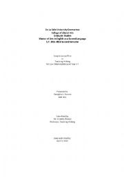 English Worksheet: Lesson Plan in Teaching Writing for Low Intermediate Students