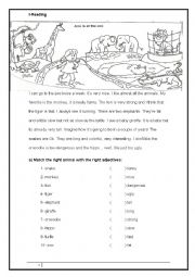 English Worksheet: Anna is at the zoo