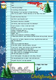 English Worksheet: Christmas conversations