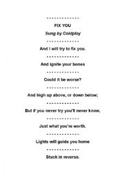 Fix you SONG