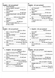 English Worksheet: Speaking test 