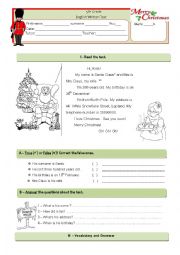 English Worksheet: Christmas time 