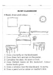 English Worksheet: In my classroom