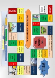 English Worksheet: expressing future board game