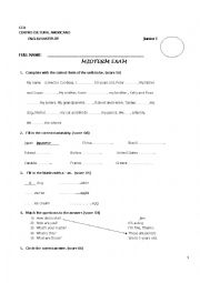 English Worksheet: personal pronouns and the verb to be