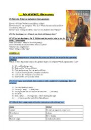 English Worksheet: Film: Braveheart