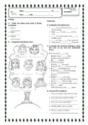 English Worksheet: 5th grade test