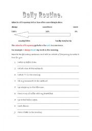 English Worksheet: Daily Routine