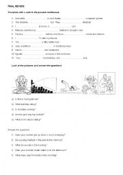 English Worksheet: PRESENT SIMPLE AND CONTINUOUS