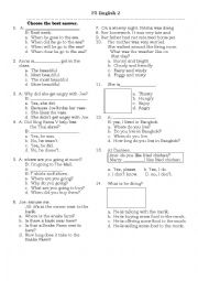 English Worksheet: grammar test