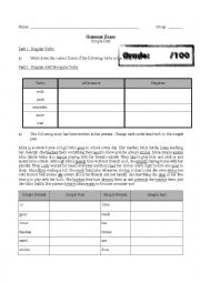 English Worksheet: Simple Past - Exam