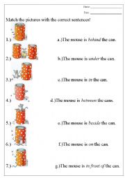 English Worksheet: prepositions