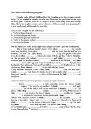 English Worksheet: present simple or present progressive