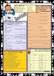 Past Continuous Tense Revision * 9 tasks * with key * upper-elementary