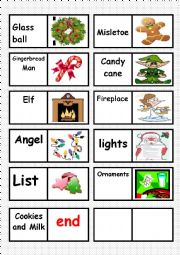 English Worksheet: christmas domino ( 2/2)